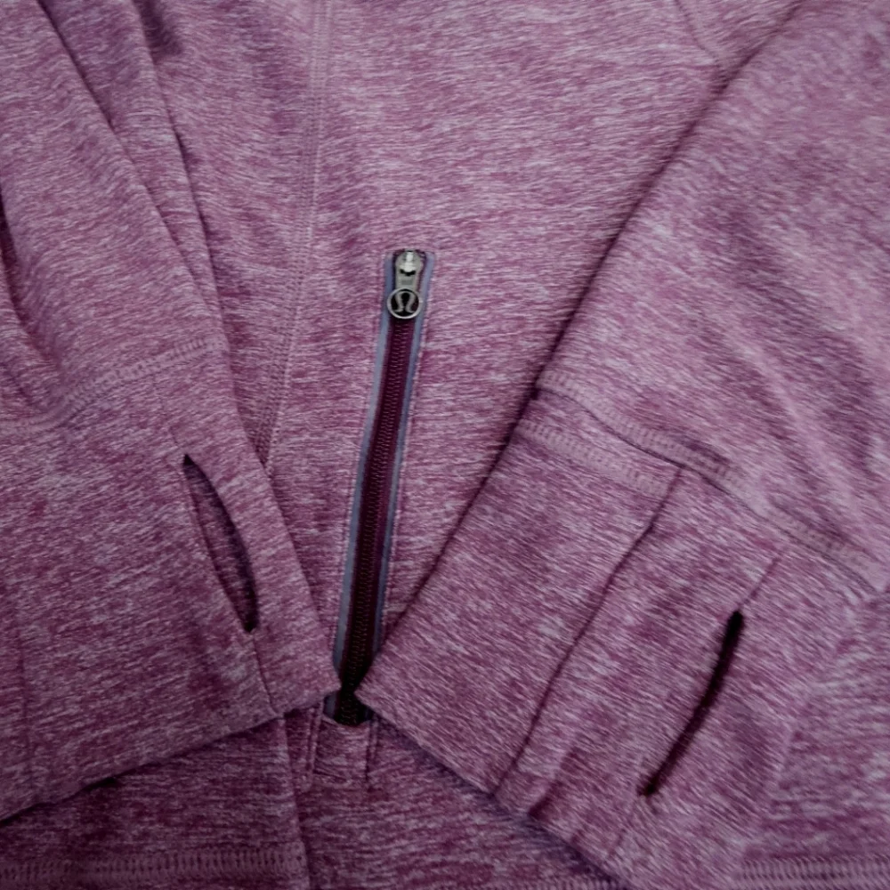 Lululemon Run Your Heart Out Half Zip Pullover Sweatshirt Heathered Plum 8